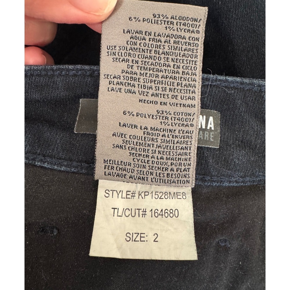 Kut From The Kloth Ana High Rise Fab Ab Flare Jeans Ambitious Dark Indigo Size 2 - Picture 9 of 14